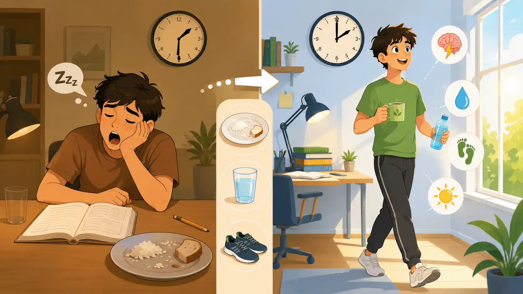 خواب آلودگی بعد از غذا
